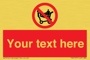 Custom No Climbing on Trolley Sign